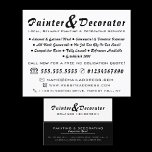 Flyer Moderno pintador y decorador negro y blanco<br><div class="desc">Moderno Pintor y Decorador de Publicidad en Blanco y Negro por The Business Card Store.</div>