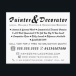 Flyer Moderno pintador y decorador negro y blanco<br><div class="desc">Moderno Pintor y Decorador de Publicidad en Blanco y Negro por The Business Card Store.</div>