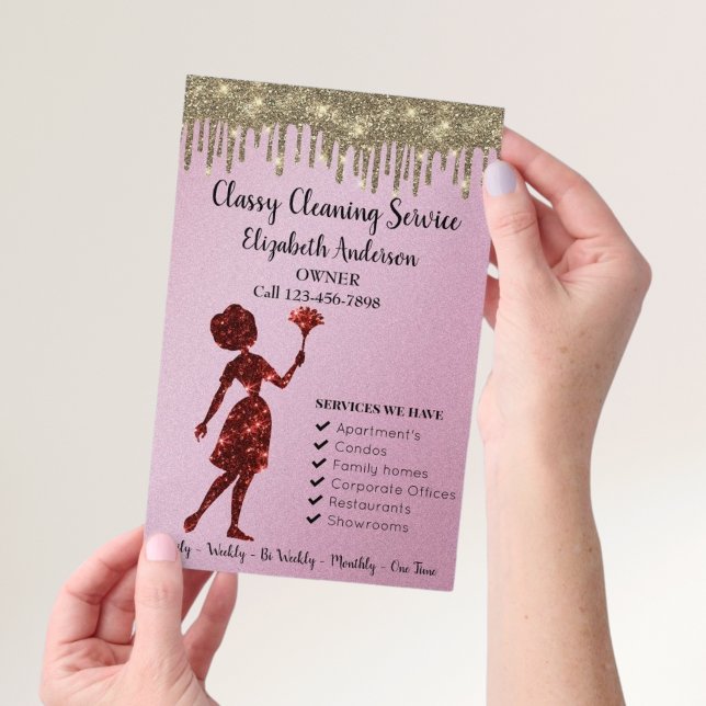 Flyer Moderno servicio de limpieza de maestría con logot (Subido por el creador)