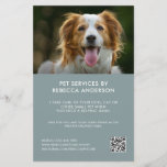 Flyer Moderno Servicio de sesiones de cuidado de mascota<br><div class="desc">Servicio de cuidado de mascotas moderno Volante de negocios para niñera de mascota,  caminante de perros,  peluquero de perros,  cuidado de mascotas y más. Personalizable completo - cambia fotos,  texto y URL para el código QR para que se ajuste a su negocio de cuidado de mascotas!</div>