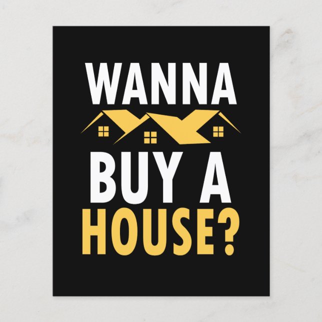 Flyer Moderno simple ¿Quieres comprar una casa? Inmobili (Frente)