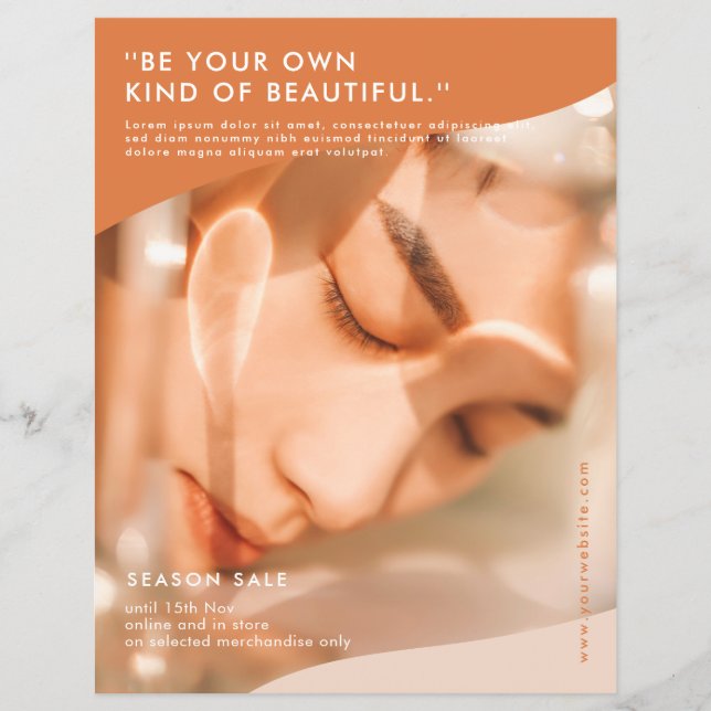 Flyer Moderno viajero de negocios en Terracota y Rosa (Frente)