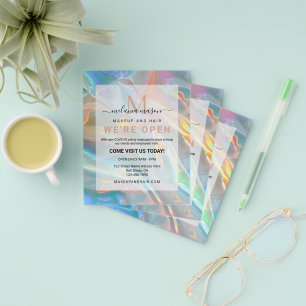 Flyer Moderno y elegante iredismo holográfico