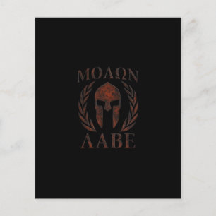 Flyer Molon Labe Laurels Guerreros Espartanos