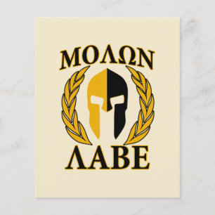 Flyer Molon Labe Mascara Espartana Laureles Beige Accent