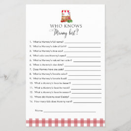 Flyer Mommy Trivia Game Locally Grown Baby Shower Market