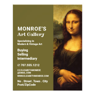 Flyer Mona Lisa, Leonardo Da Vinci, Art Dealer, Galería