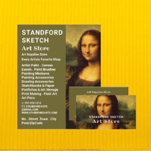 Flyer Mona Lisa, Leonardo Da Vinci, Tienda de suministro