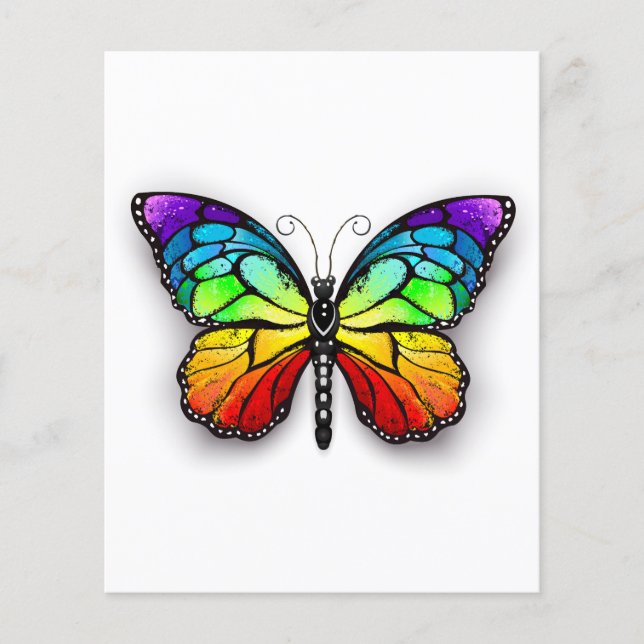 Flyer Monarca de mariposa arcoiris (Frente)