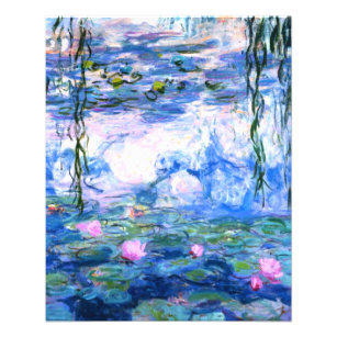 Flyer Monet Pink Water Lilies