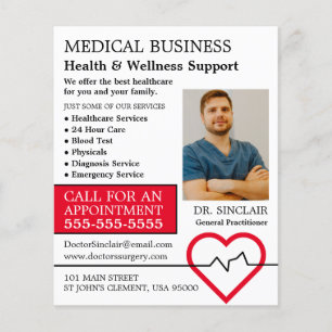 Flyer Monitor de frecuencia cardíaca, profesional genera