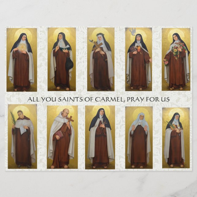 Flyer Monjas Carmelitas Religiosas Sacerdotes Oración Ca (Frente)