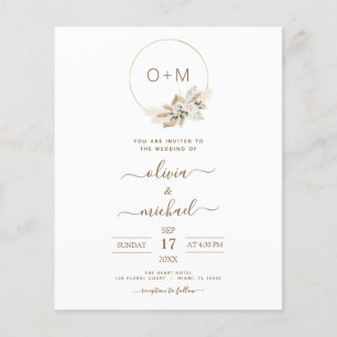 Flyer Monograma Presupuesto Boda de Grasa Tropical Pampa