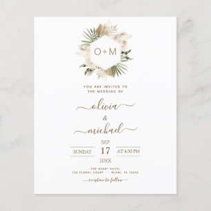 Flyer Monograma Presupuesto Boda de Grasa Tropical Pampa