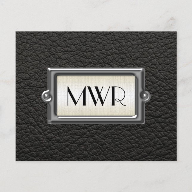 Flyer Monogramado de 3 letras - Personalizado para hombr (Frente)