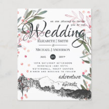 Montañas Rústicas de menor presupuesto Boda Invita