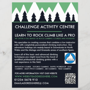 Flyer Montañista, excursionismo y escalada, viajero de a