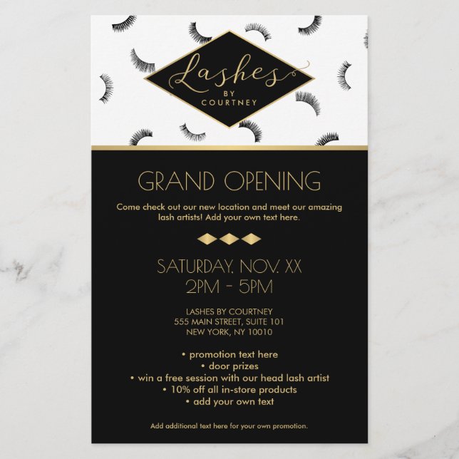 Flyer Montones de lápices patrón de latigazos Salon blan (Frente)