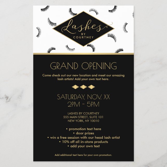 Flyer Montones de lápices patrón de latigazos Salon blan (Frente)