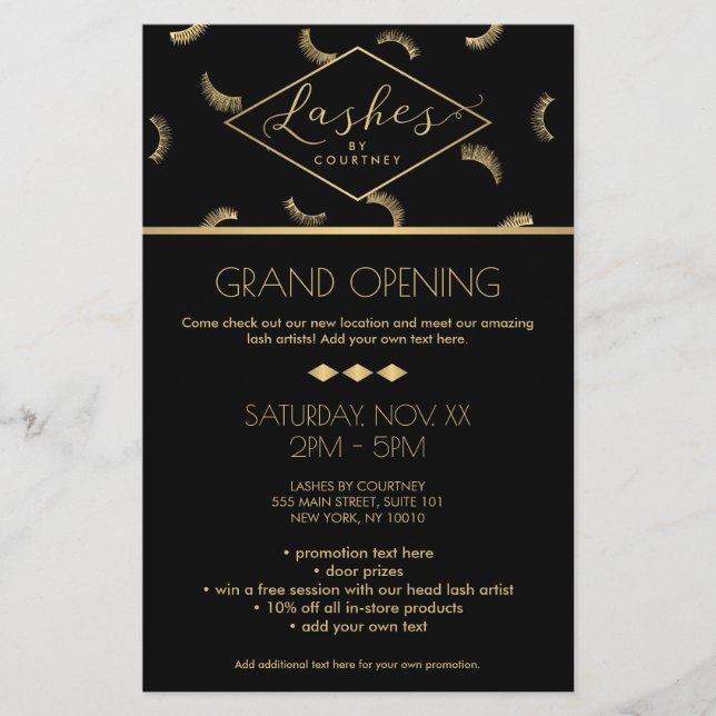 Flyer Montones de lápices patrón de latigazos Salon negr (Frente)