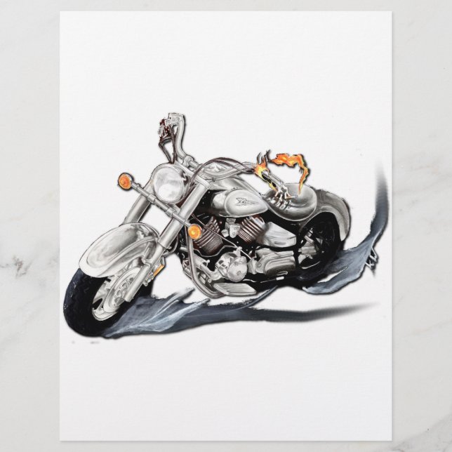 Flyer Motocicleta creativa (Frente)