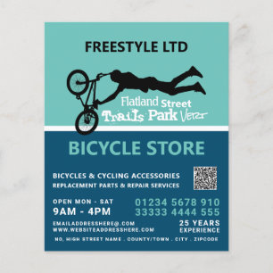 Flyer Motocross de ciclismo de estilo libre, anuncio de