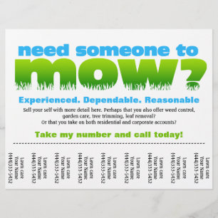 Flyer Mow Lawn Care Gana Dinero