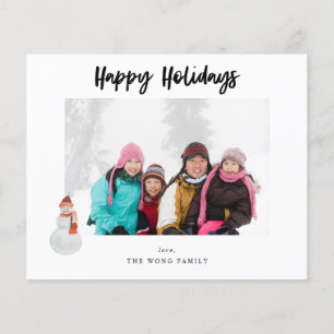 Flyer Muñeco de Nieve Presupuesto Felices Fiestas Foto -