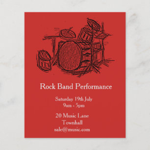 Flyer Música de banda de rock