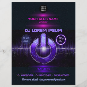 Flyer Música de DJ y concierto de baile agregar fotos y 