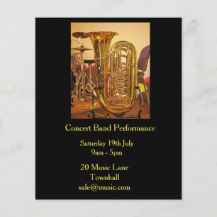Flyer Música de la banda de conciertos de Tuba