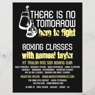 Flyer Nacido Para Luchar, Club De Boxeo, Anuncio De Entr