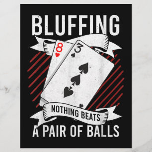 Flyer Nada Más Que Un Par De Bolas Gracioso Poker