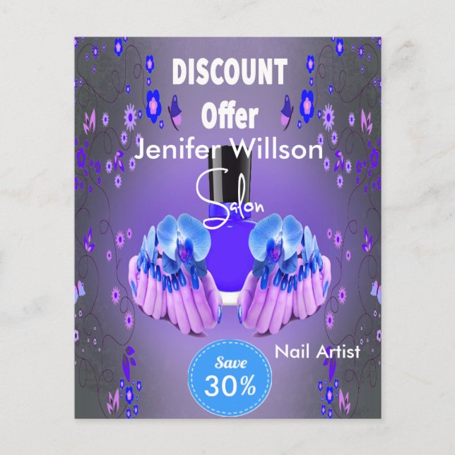 Flyer Nail Artist Salon (Frente)