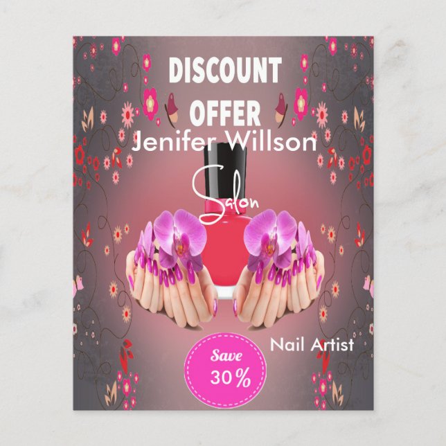Flyer Nail Artist Salon (Frente)
