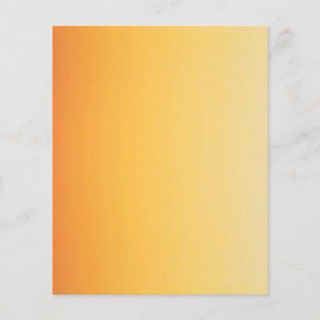 Flyer Naranja AMARILLO GRADIENTE PLANTILLA DE FONDO CUST (Frente)