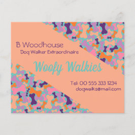 Flyer Naranja de diseño de hueso de perro Stationery Fly