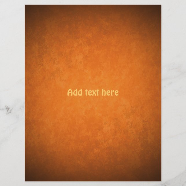 Flyer Naranja de fondo de colores otoñales y marrón (Frente)