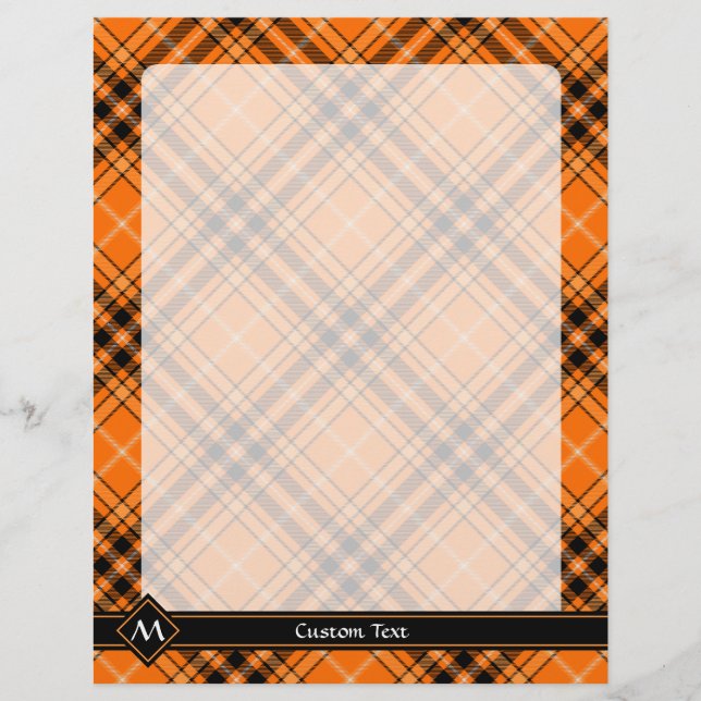 Flyer Naranja de Halloween Tartan (Frente)