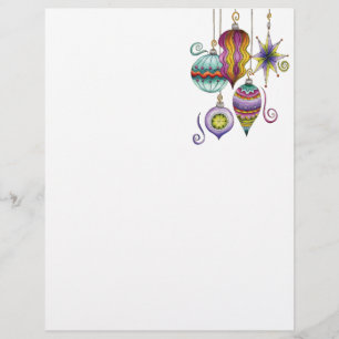 Flyer Navidad Bonita, Adornos de Vidrio Elegantes y Lujo