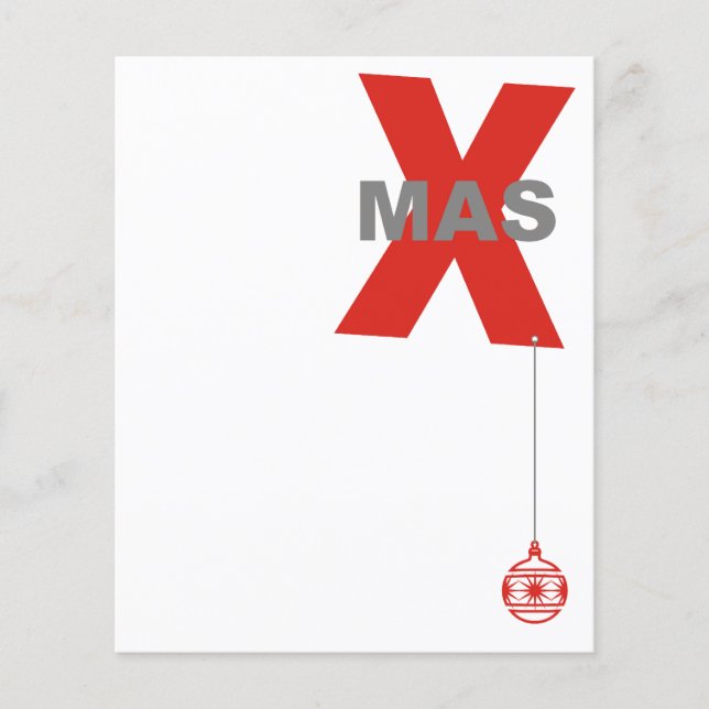 Flyer Navidad con adorno de árbol de Navidad + tu idea (Frente)