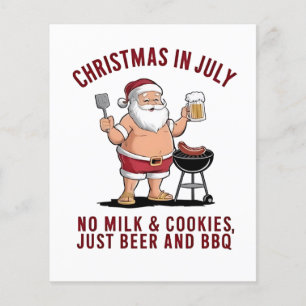 Flyer Navidad en Julio: Sin Leche, Sin Galletas, Solo Ce