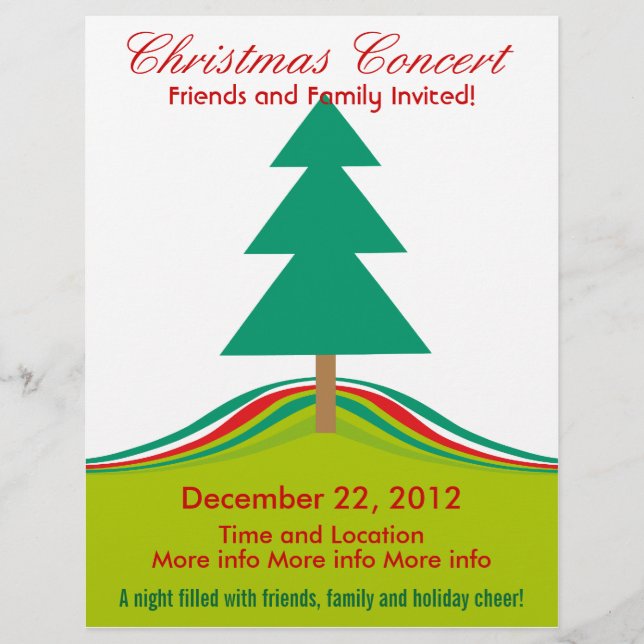 Flyer Navidades conciernen árbol de vacaciones simple (Frente)