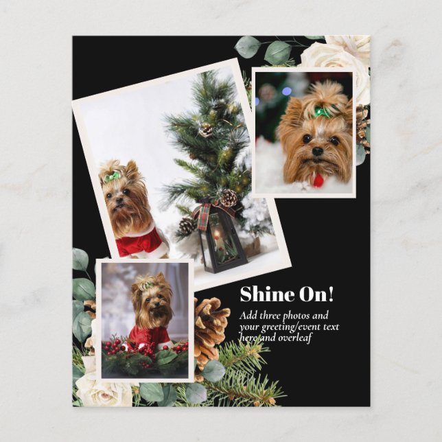 Flyer Navidades de FOTOS - Añadir 3 fotos familiares (Frente)