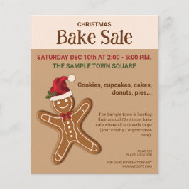 Flyer Navidades de galletas de pan de jengibre en venta 