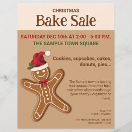 Flyer Navidades de galletas de pan de jengibre en venta 
