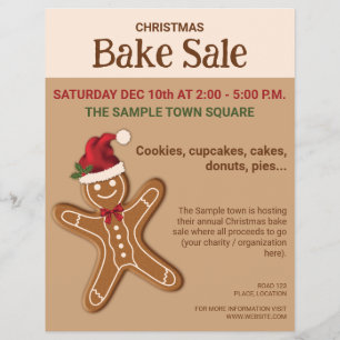 Flyer Navidades de galletas de pan de jengibre en venta 
