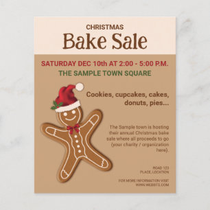 Flyer Navidades de galletas de pan de jengibre en venta 