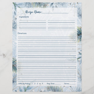 Flyer Navidades de invierno insertos de binder recetario