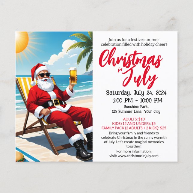 Flyer Navidades de julio (Frente)